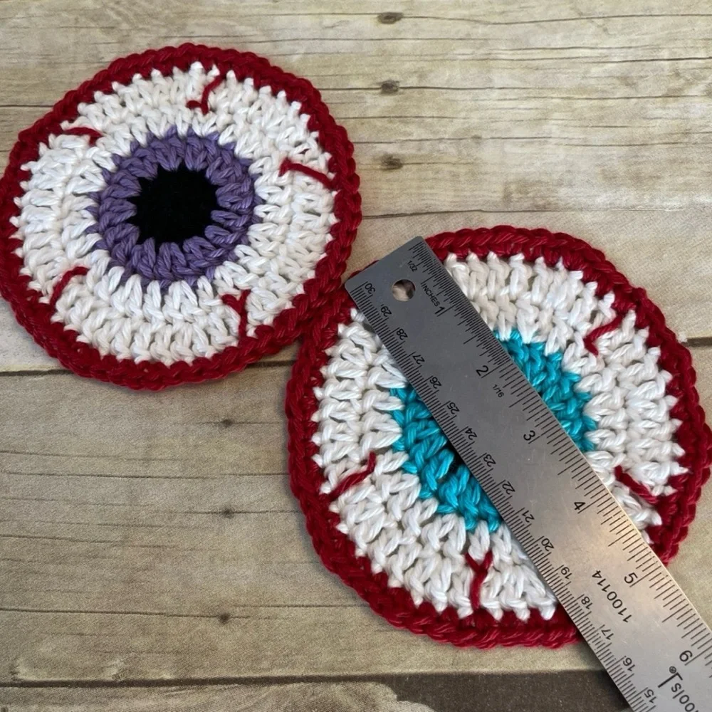 Coasters Halloween Eye Ball Coasters/Small Doily 5 Inches Set of Two